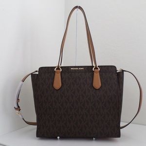 MICHAEL KORS LARGE SIGNATURE CONVERTIBLE TOTE